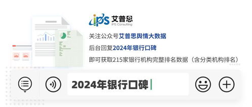艾普思指數(shù) 年榜 2024年中國銀行業(yè)金融機(jī)構(gòu)線上口碑指數(shù)top50